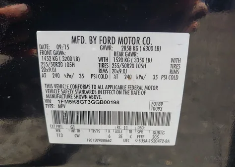 1FM5K8GT3GGB00198